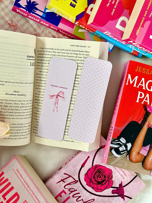 Hopeless Romantic Pink Bookmark