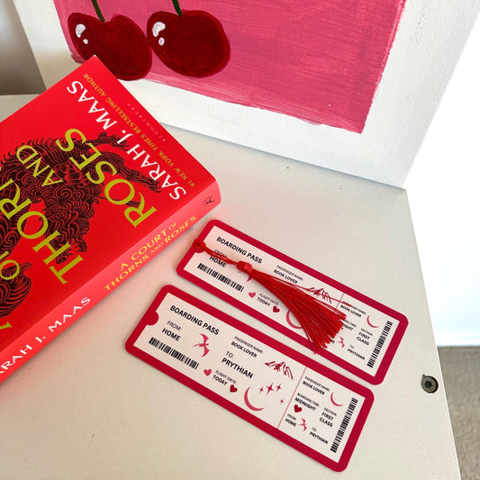 A Court of Thorns and Roses Boarding Pass Bookmark