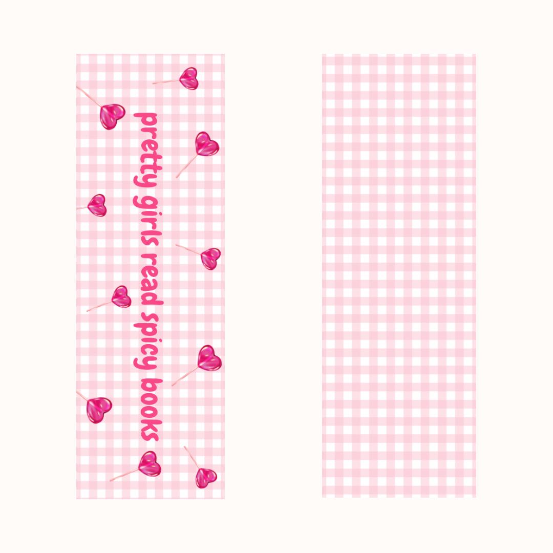 Pink ‘Pretty Girls Read Spicy Books’ Bookmark