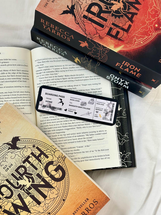 Fourth Wing Boarding Pass Bookmark