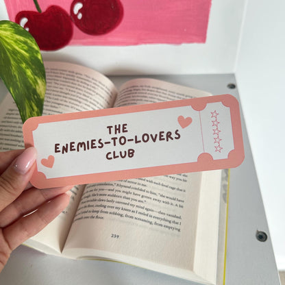 Enemies-To-Lovers Book Club Ticket Stub Bookmark