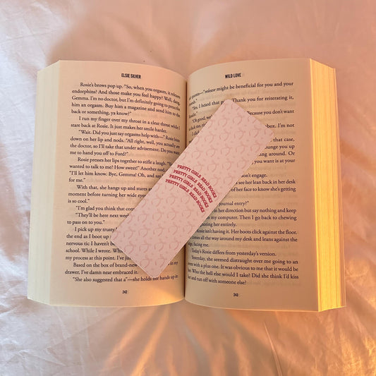 Pink ‘Pretty Girls Read Books’ Bookmark