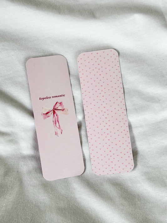 Hopeless Romantic Pink Bookmark