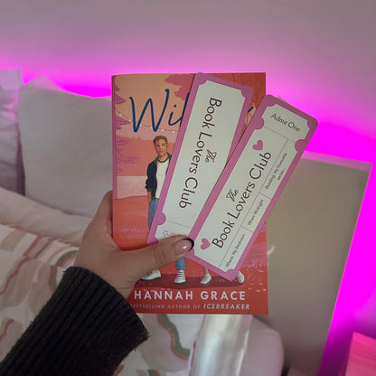 Pink Ticket Stub Bookmark